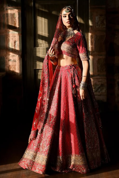 BRIDAL RED LEHENGA