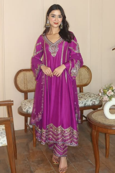 PURPLE ANARKALI
