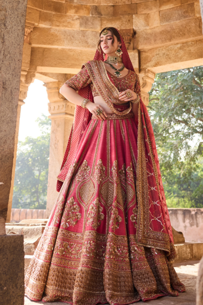 BRIDAL ROSE PINK LEHENGA