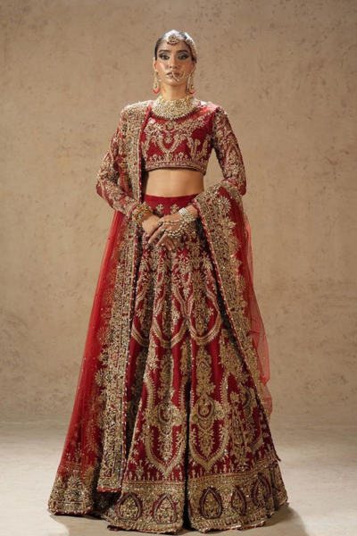 BRIDAL MAROON LEHENGA