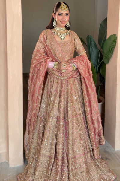 PINK TISSUE LEHENGA